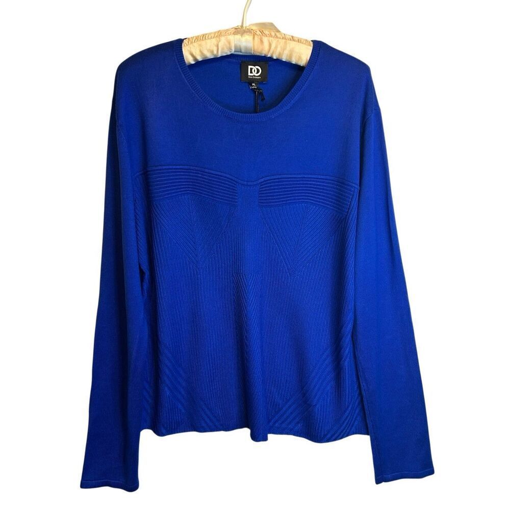 Dee Ocleppo Fiona Rib Stitch Pullover Sweater Sodalite Blue Size XL NWT